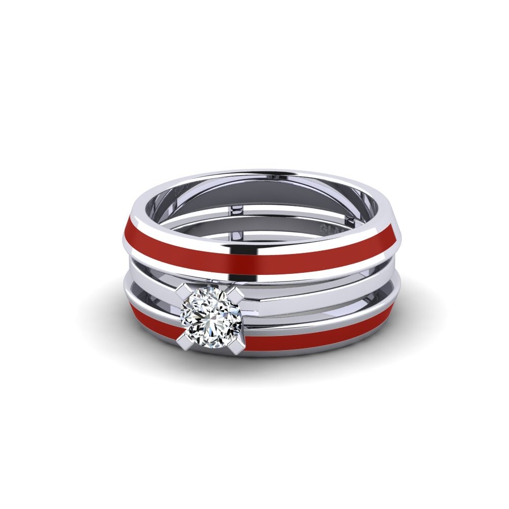 Weißgold 375 Ring Kyndry - SET
