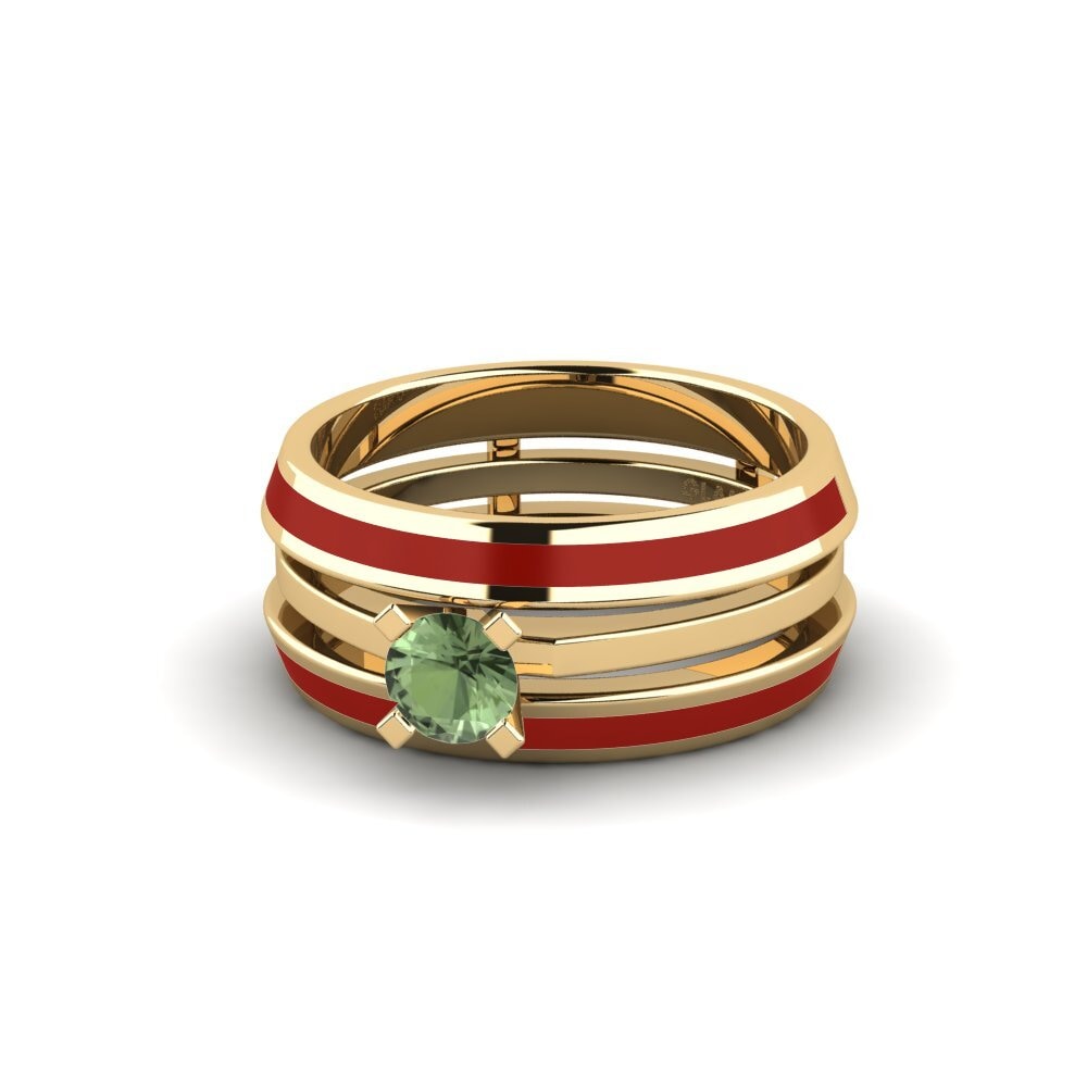 Grüner Saphir Ring Kyndry - SET