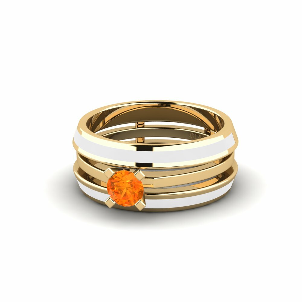 Saphir orange Bague Kyndry - SET
