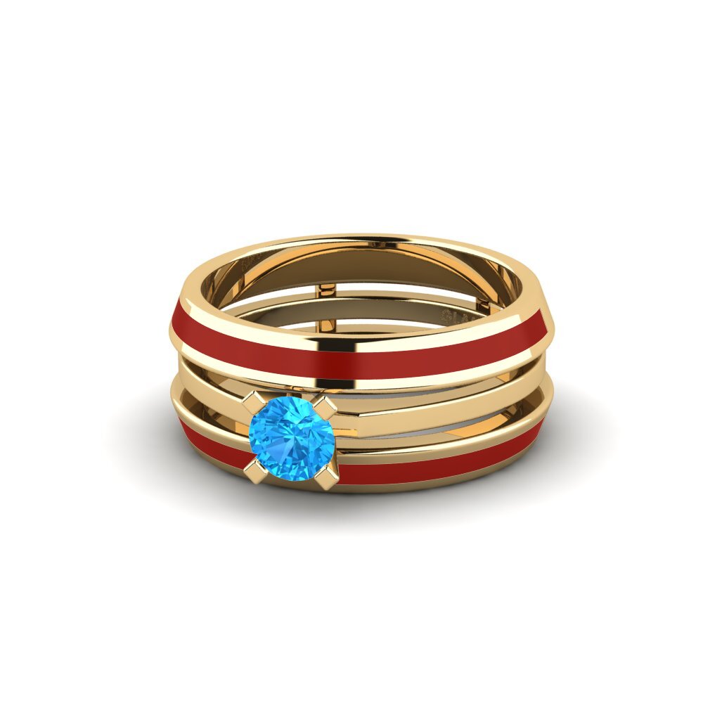 Blauer Topas Ring Kyndry - SET