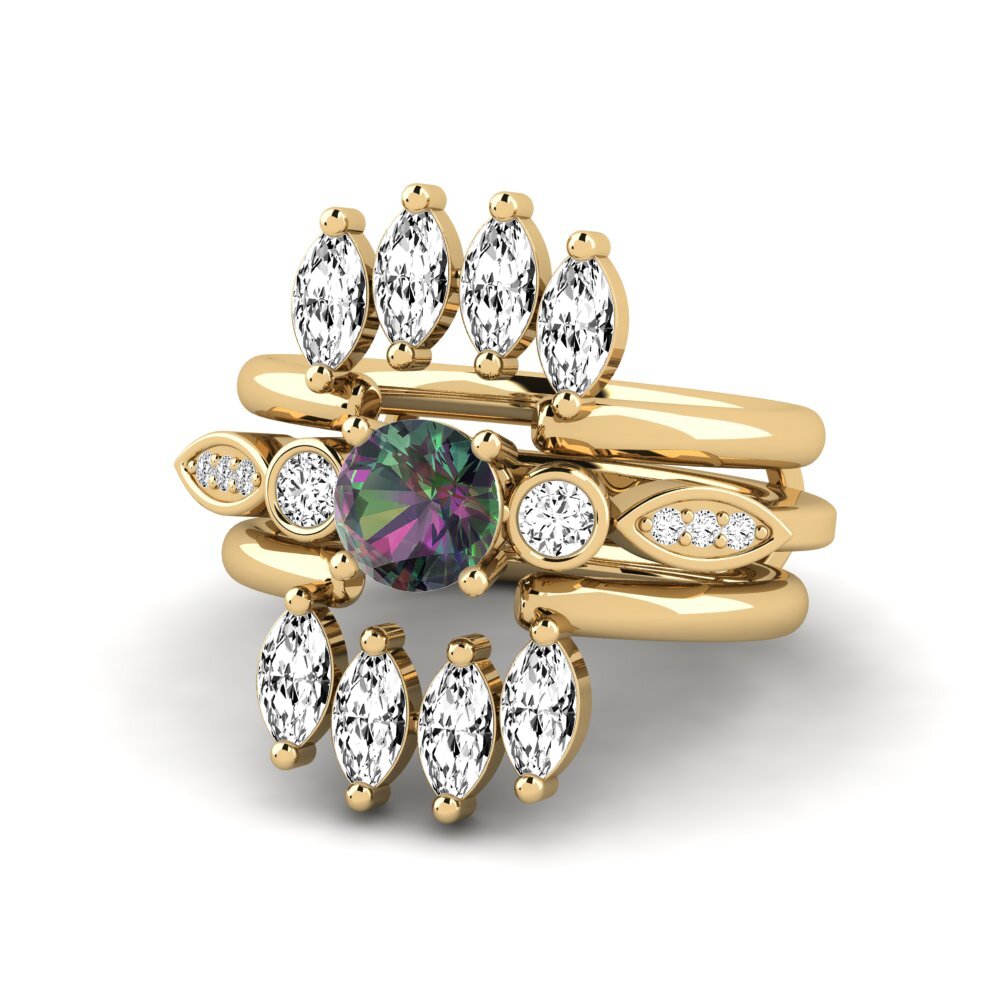 Topacio Místico Anillo Lavecto - SET