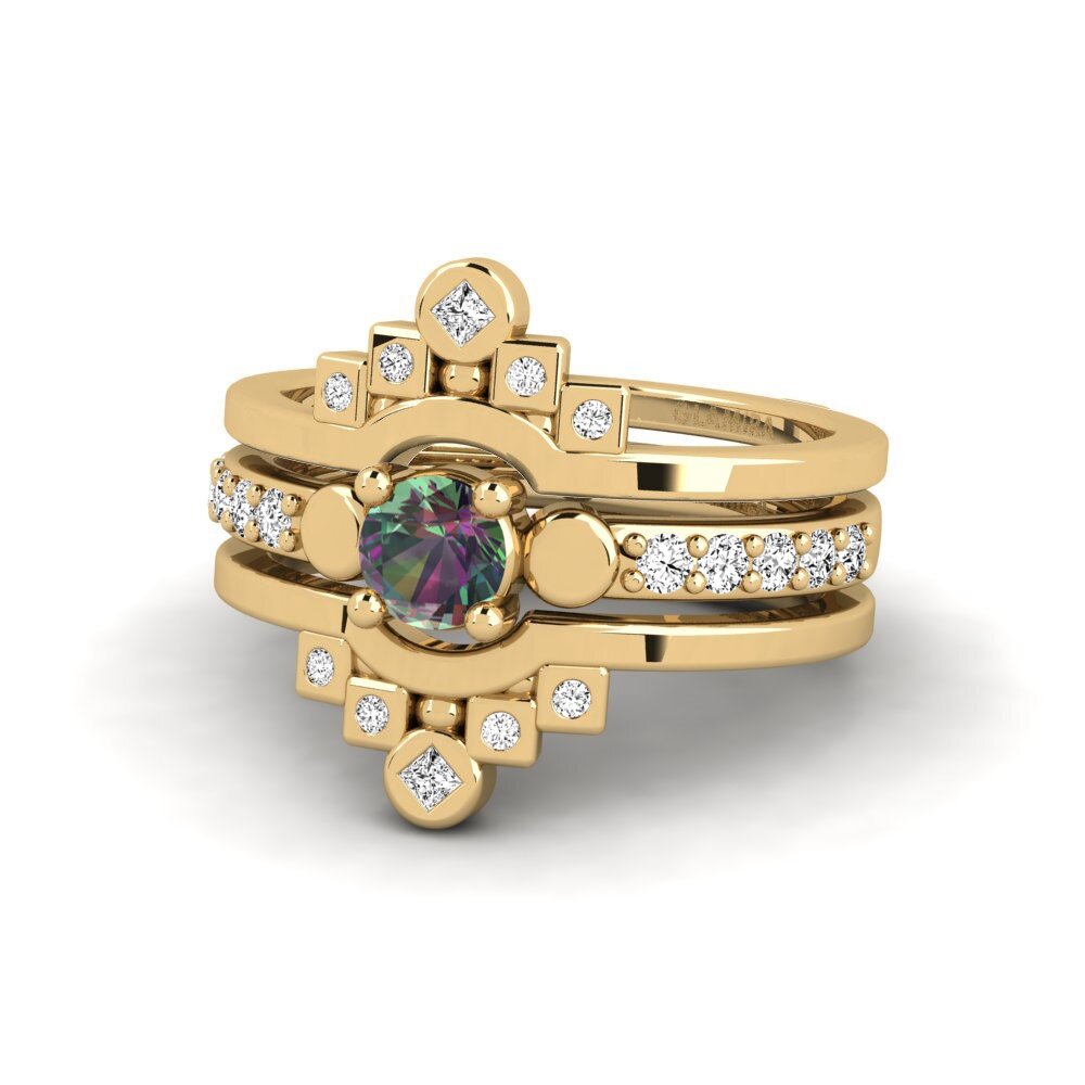 Topacio Místico Anillo Lmelania - SET