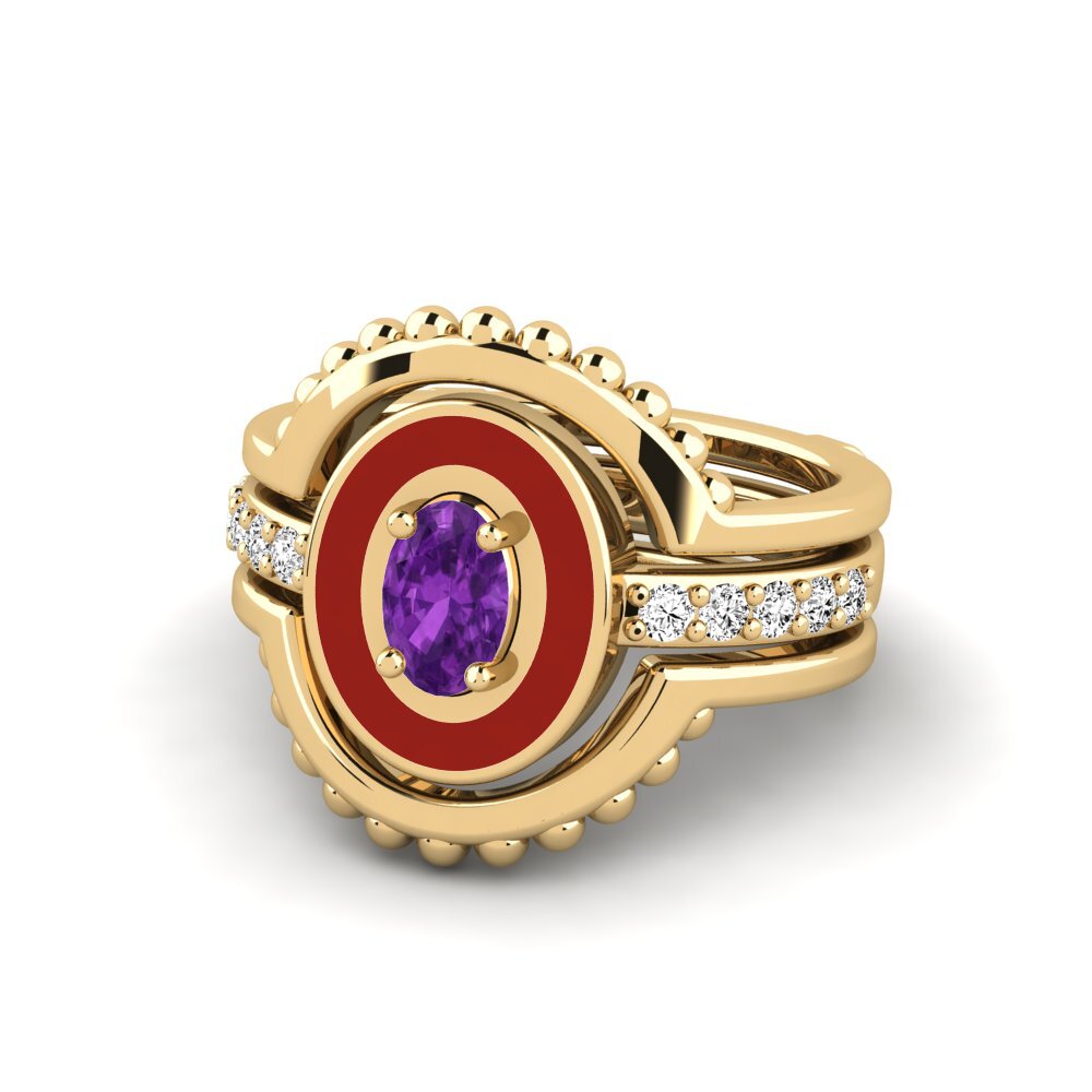 Amethyst Ring Lmingea - SET