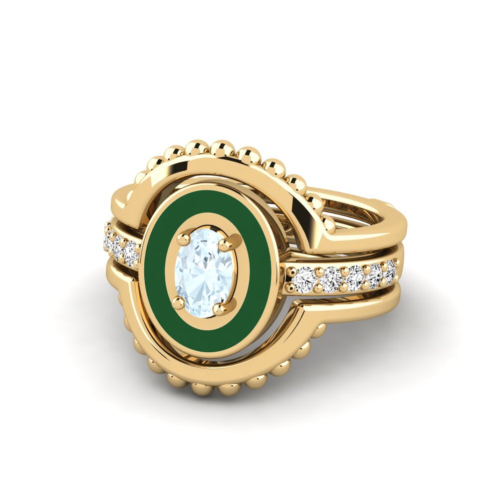 Aquamarin Ring Lmingea - SET