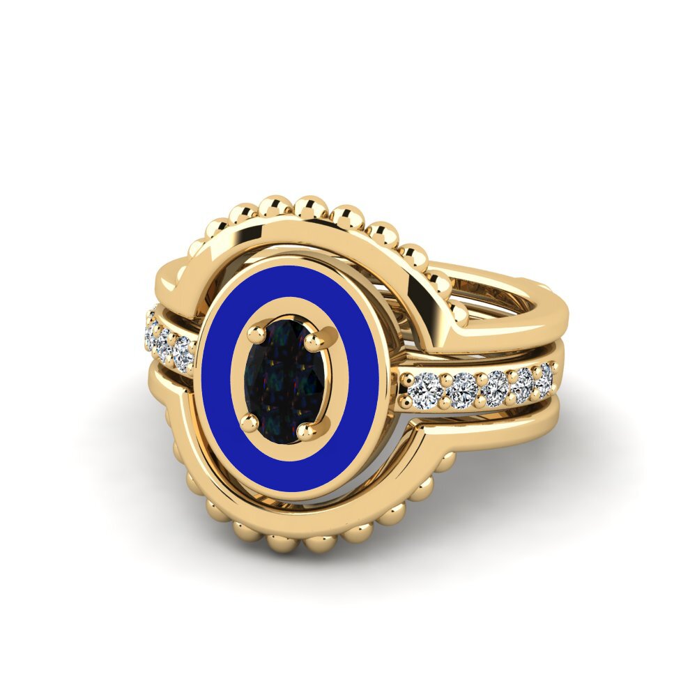 Black Opal Ring Lmingea - SET