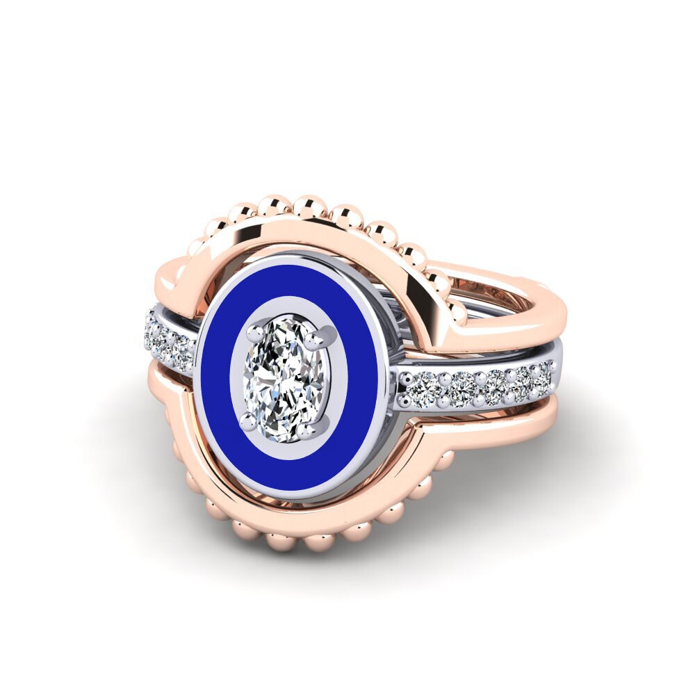 375 Rot & Weißgold Ring Lmingea - SET