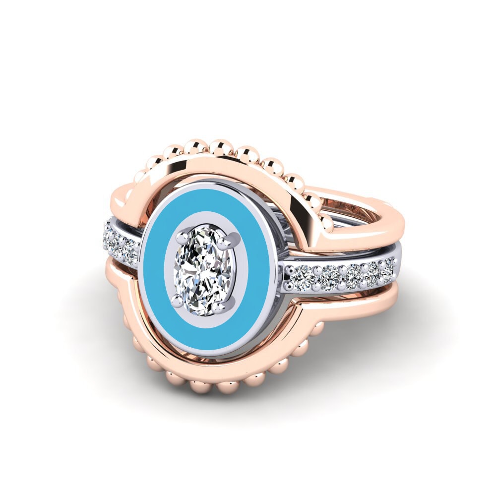 375 Rot & Weißgold Ring Lmingea - SET