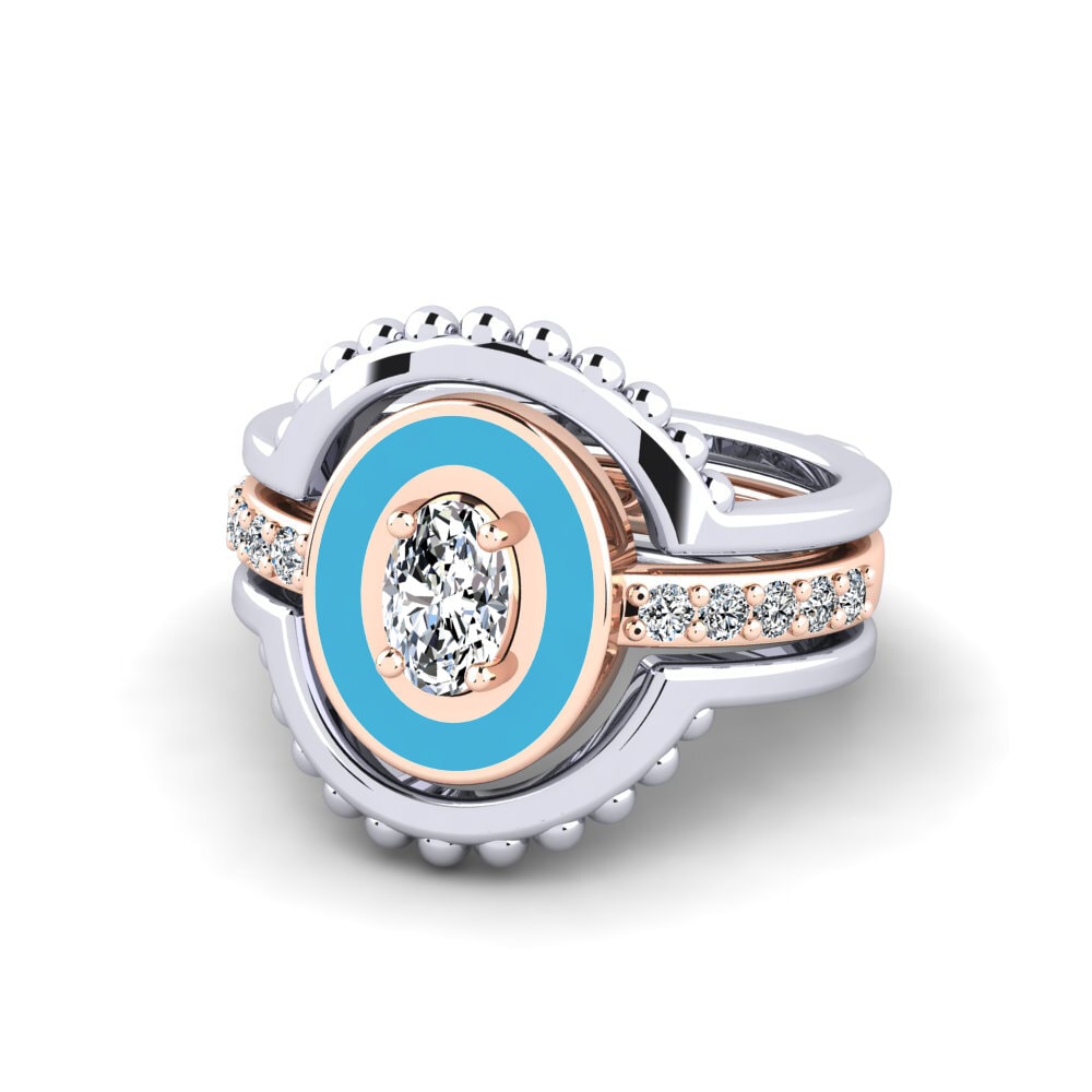 375 Weiß & Rotgold Ring Lmingea - SET