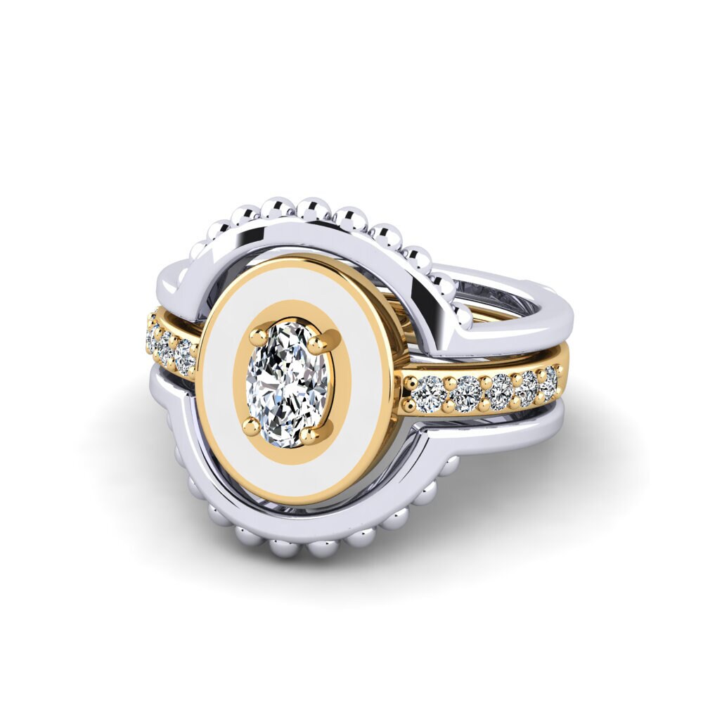 375 Weiß & Gelbgold Ring Lmingea - SET