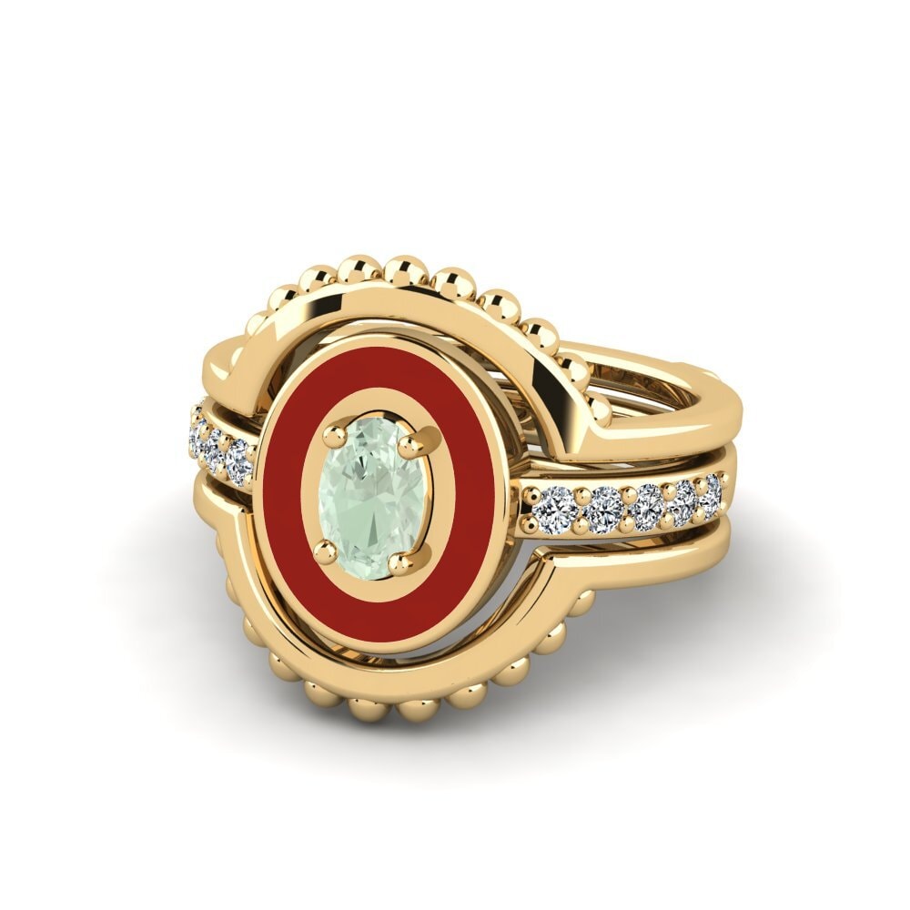 Améthyste Verte Bague Lmingea - SET