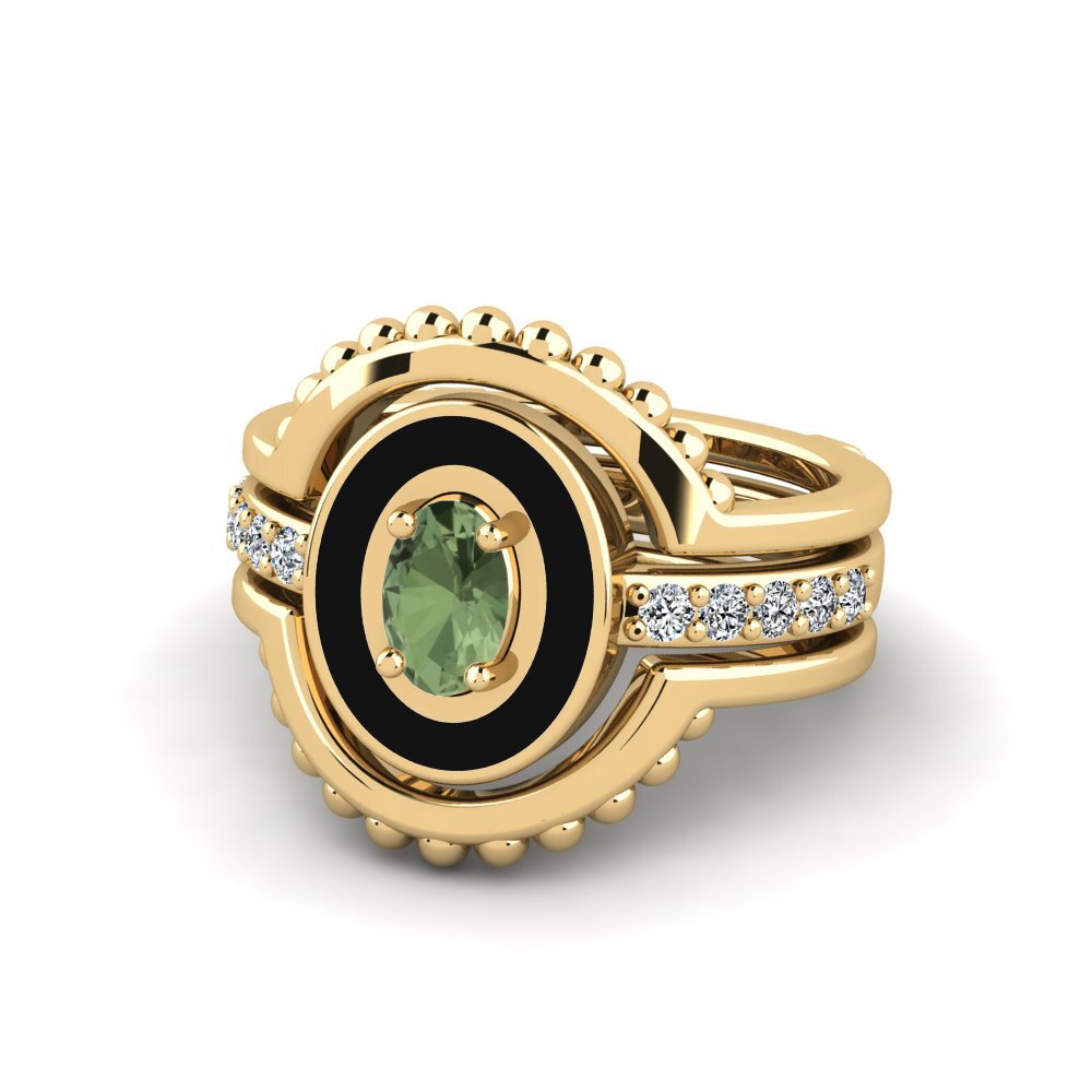 Grüner Saphir Ring Lmingea - SET