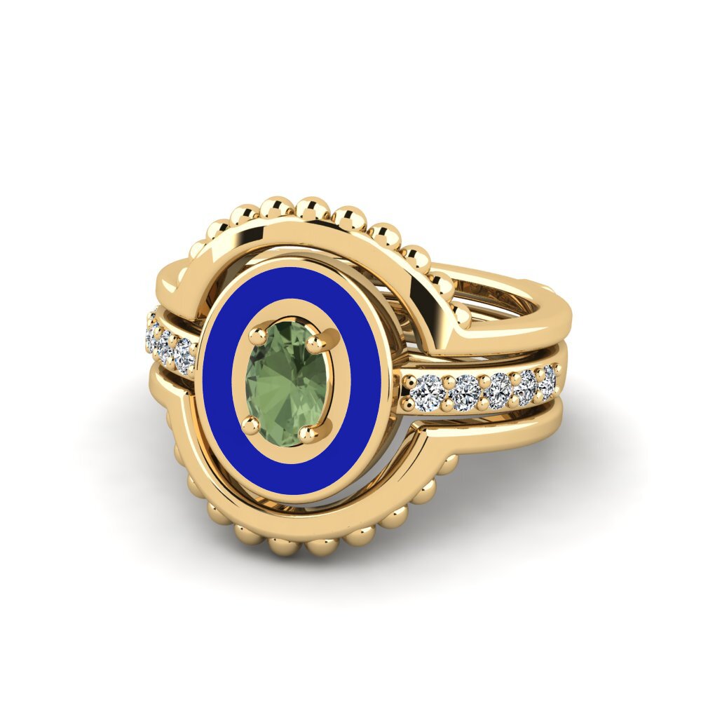 Grüner Saphir Ring Lmingea - SET