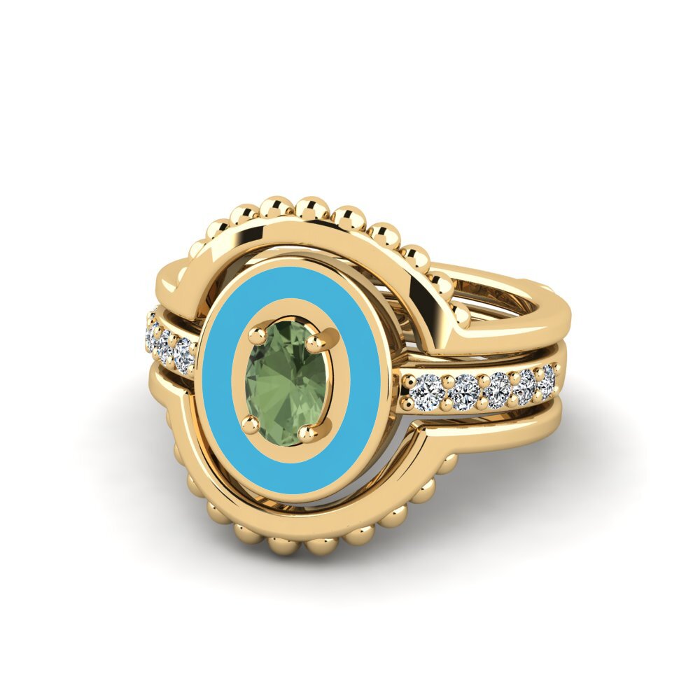 Grüner Saphir Ring Lmingea - SET