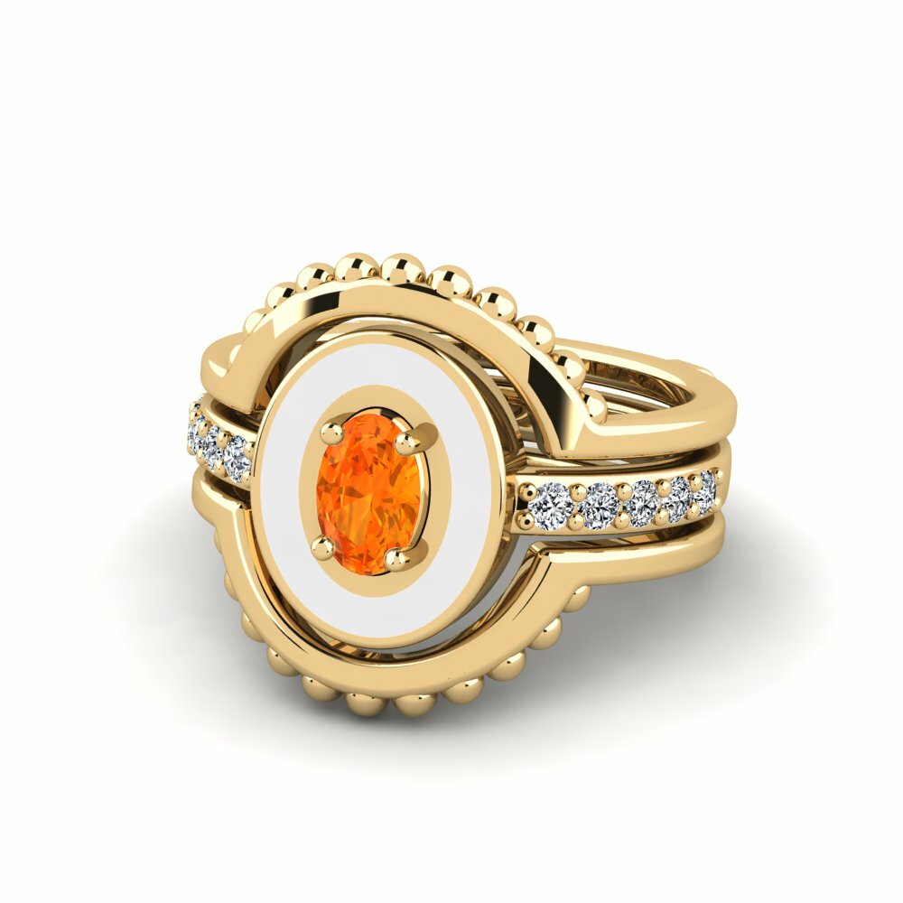 Saphir orange Bague Lmingea - SET