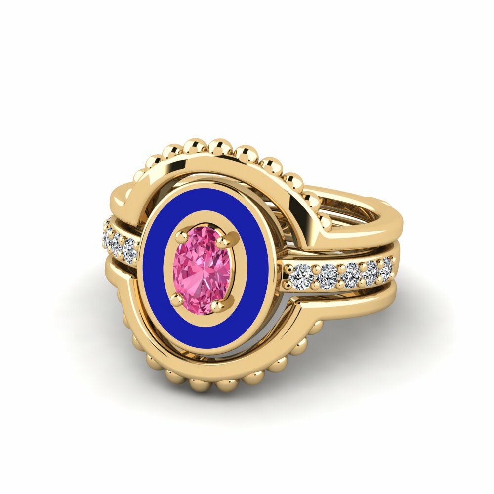Tourmaline Rose Bague Lmingea - SET