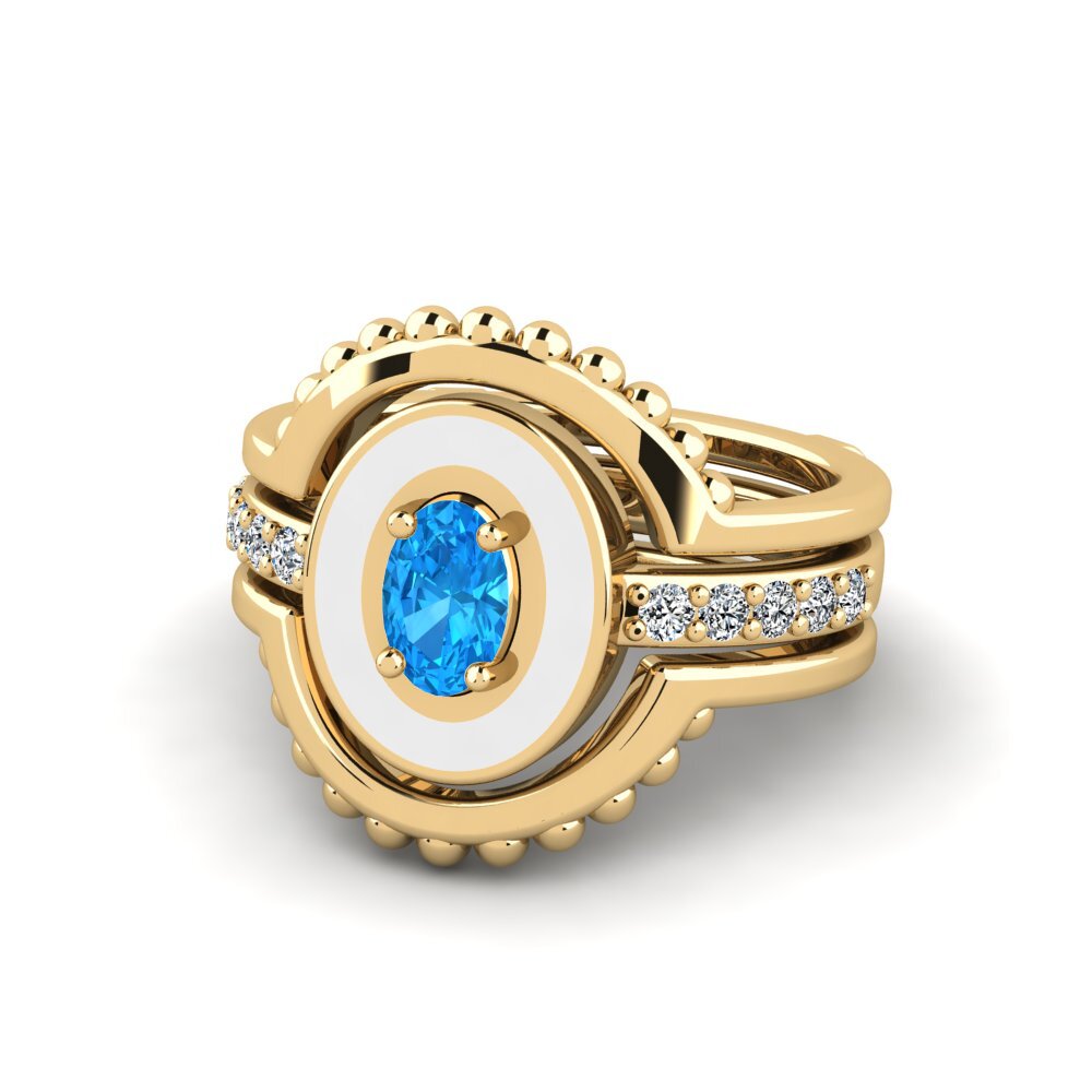 Blue Topaz Ring Lmingea - SET