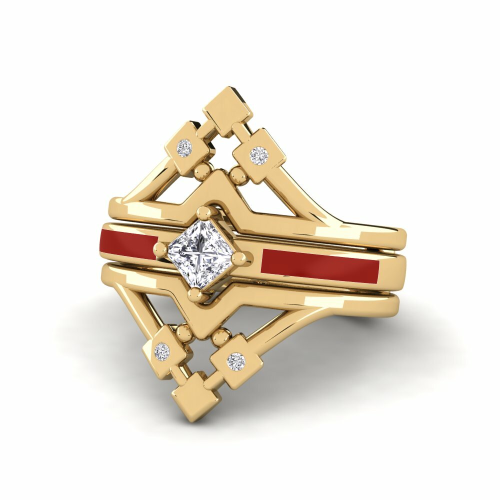 Diamant De Synthèse Bague Nerwyrsa - SET