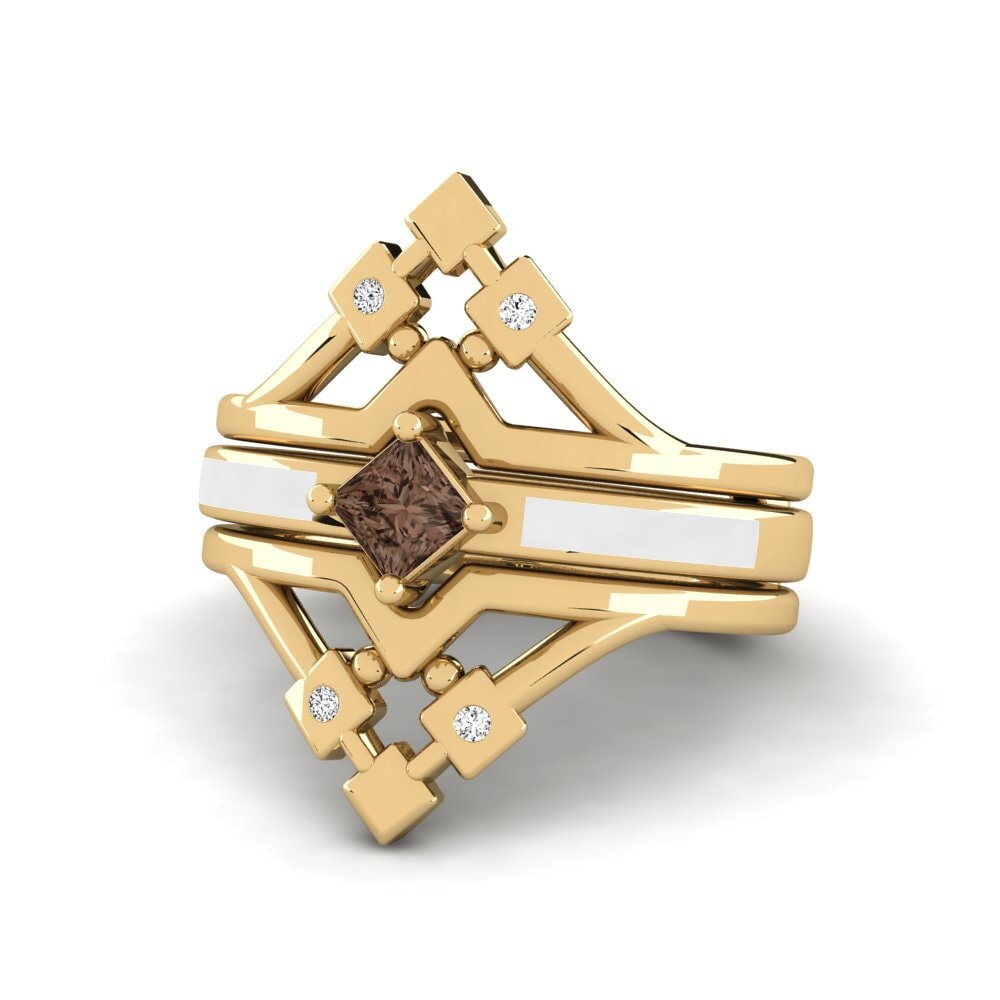 Rauchquarz Ring Nerwyrsa - SET