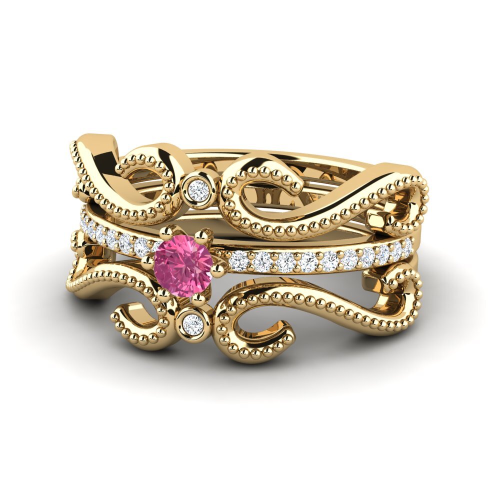 Pink Tourmaline Ring Odiner - SET