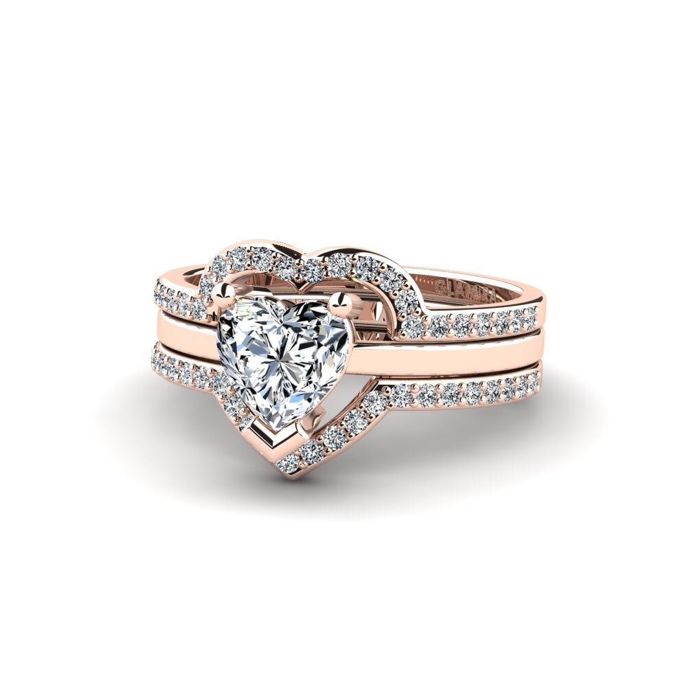 Rotgold 585 Ring Ofongu - SET