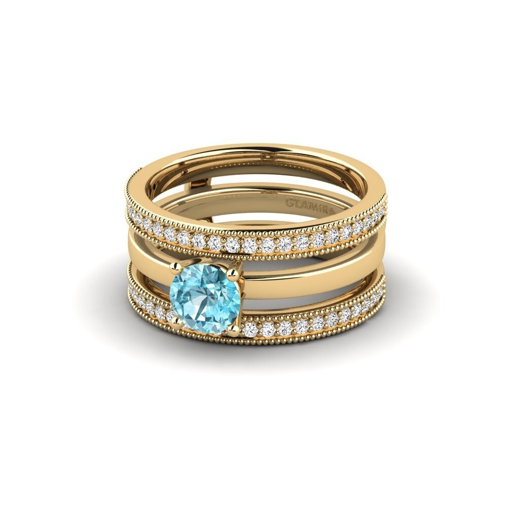 Blue Zircon Ring Ofost - SET