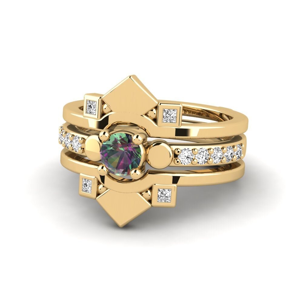 Topacio Místico Anillo Pativera - SET