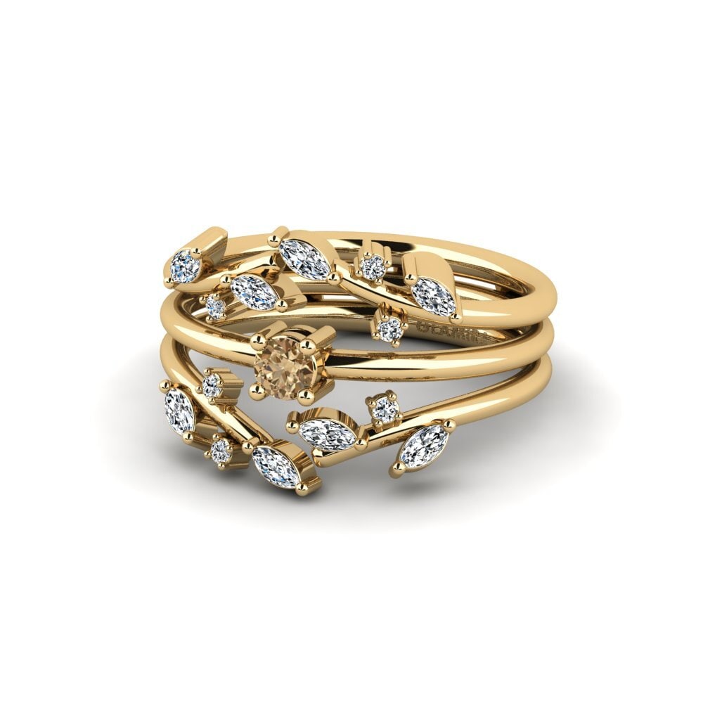 Brauner Diamant Ring Slifa - SET