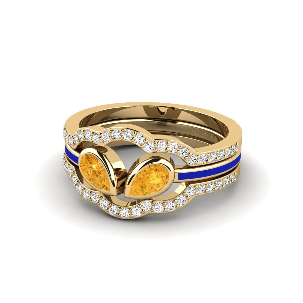 Citrin Ring Snene - SET