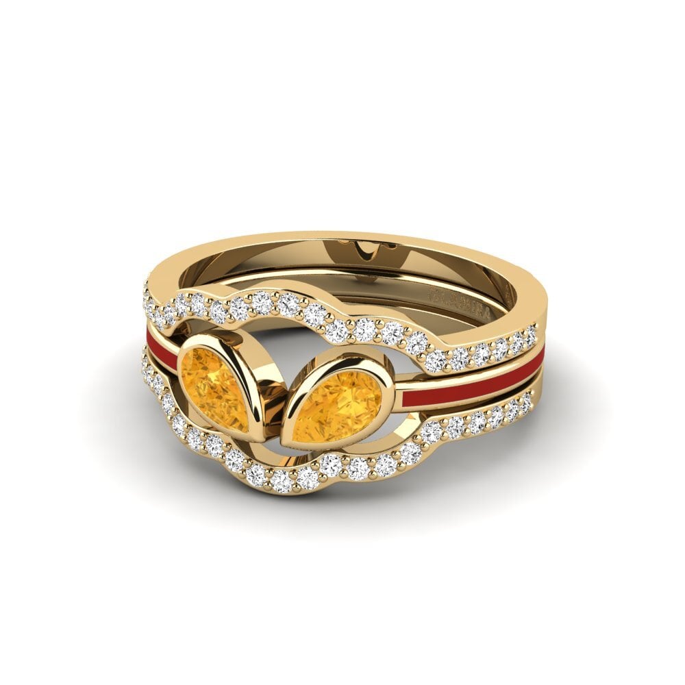 Citrin Ring Snene - SET