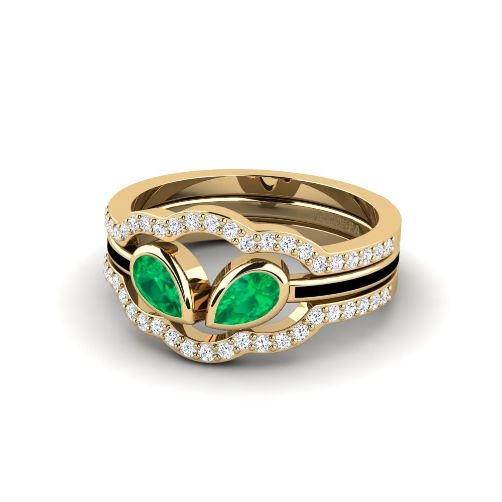 Emerald Ring Snene - SET