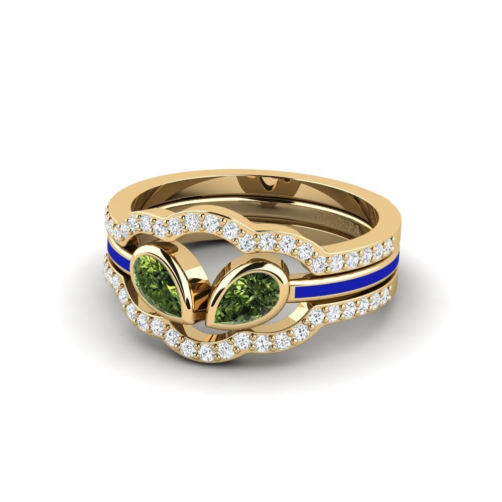 Grüner Saphir Ring Snene - SET