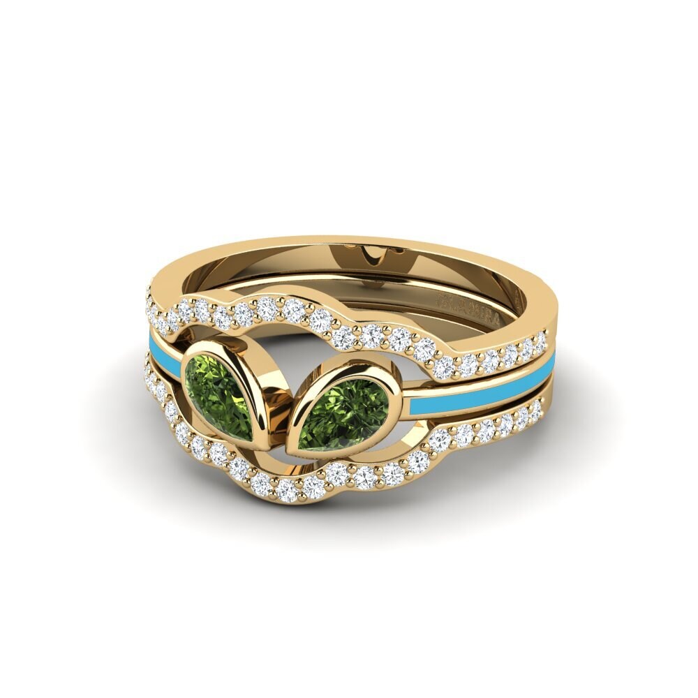 Grüner Saphir Ring Snene - SET