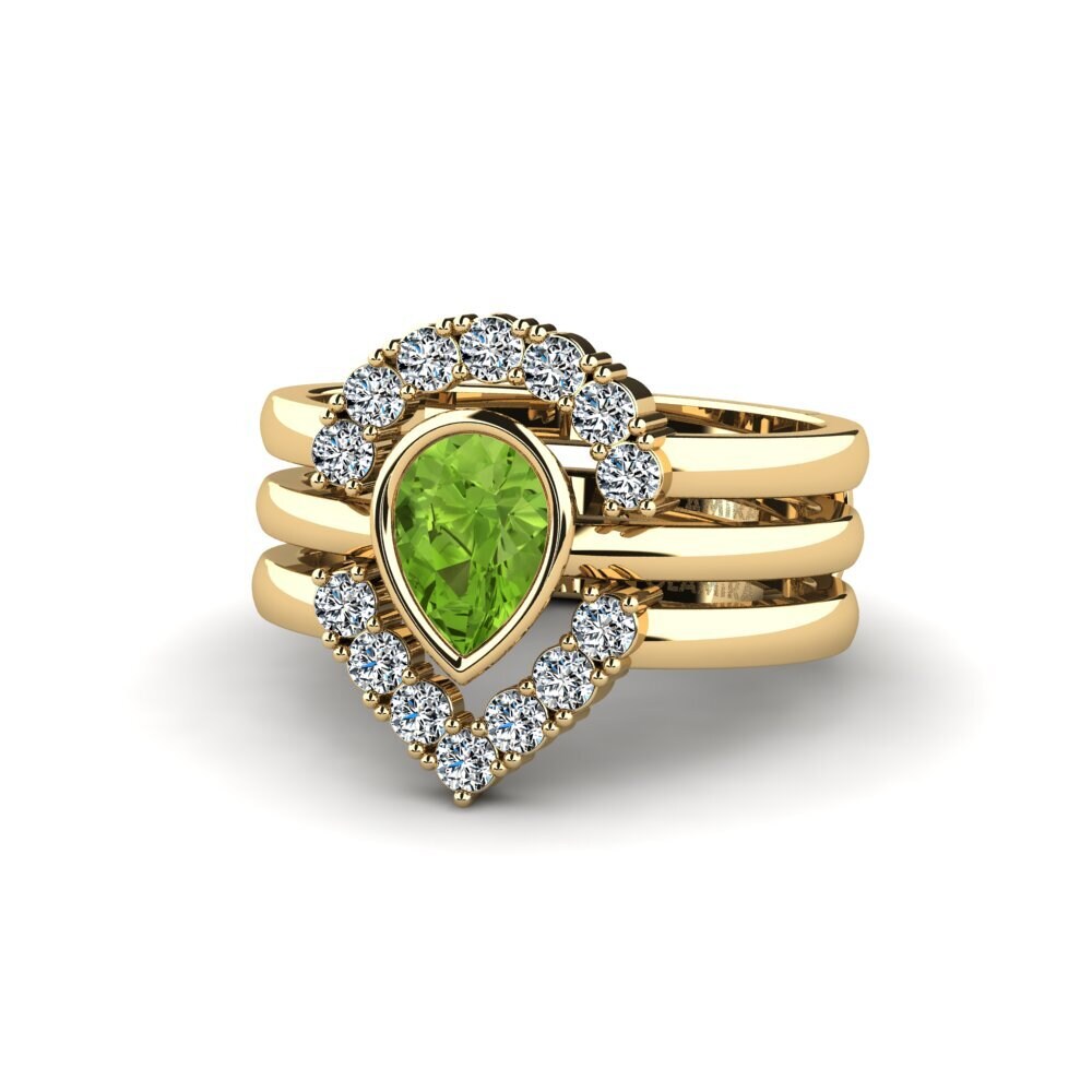 Peridot Ring Spiens - SET