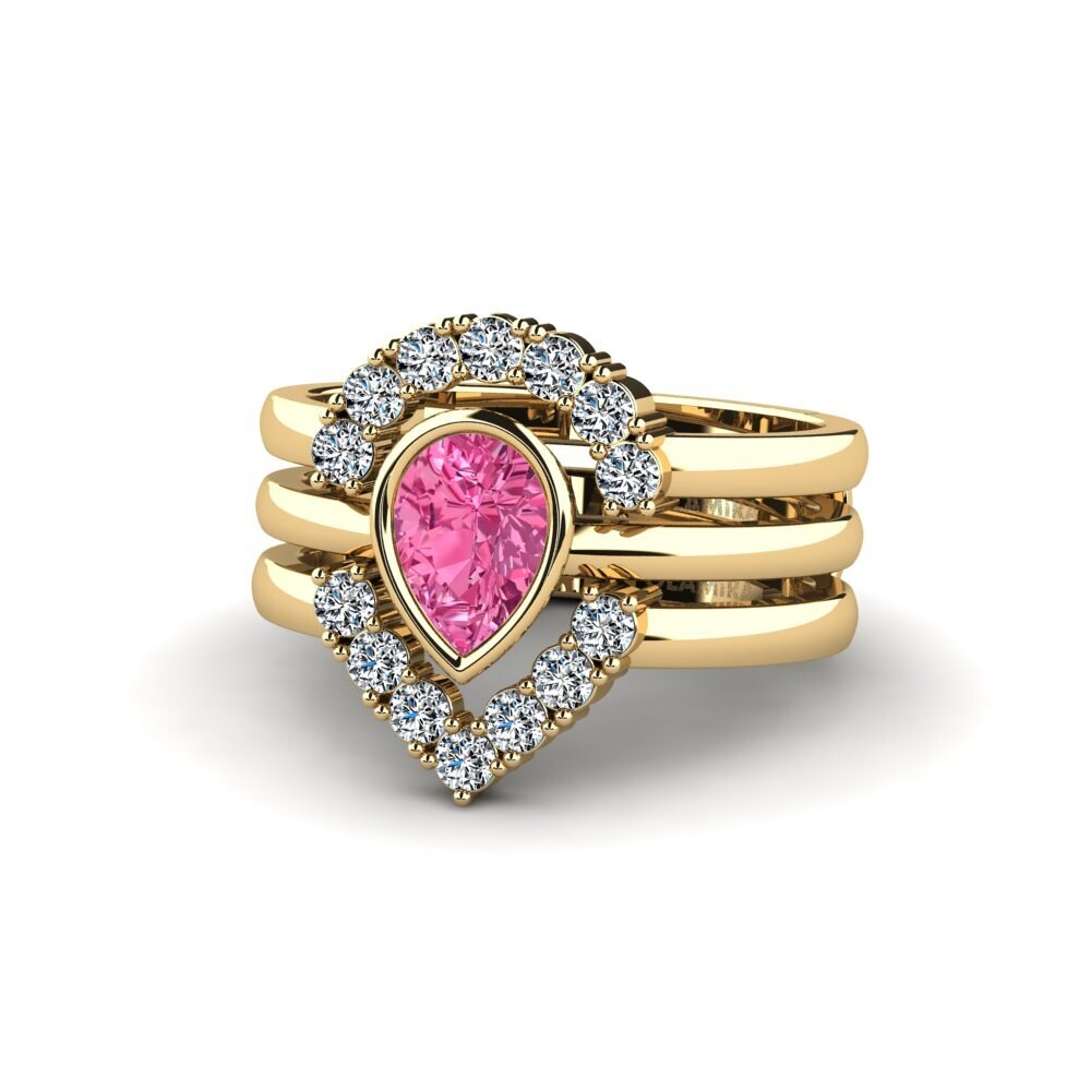 Pink Tourmaline Ring Spiens - SET