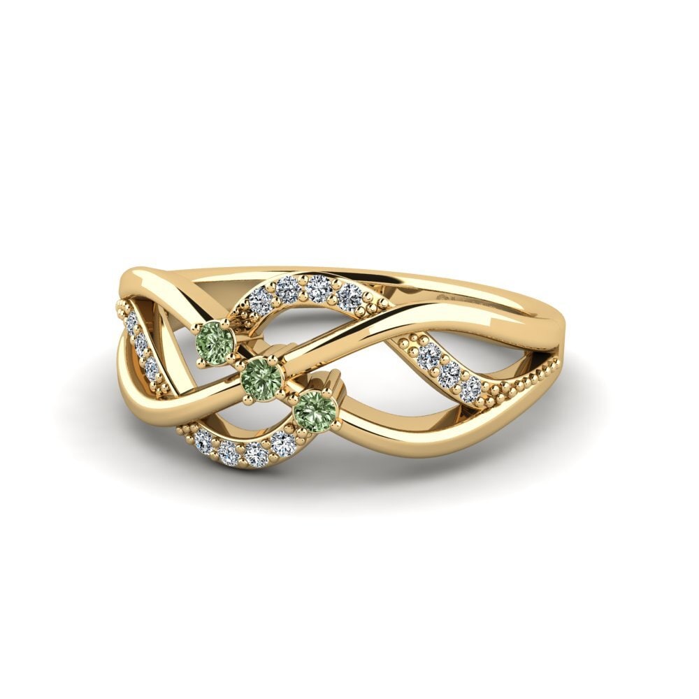 Grüner Diamant Ring Miuysa