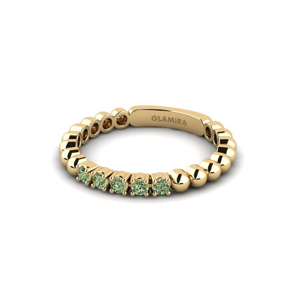 Diamante Verde Anillo de compromiso Nikones
