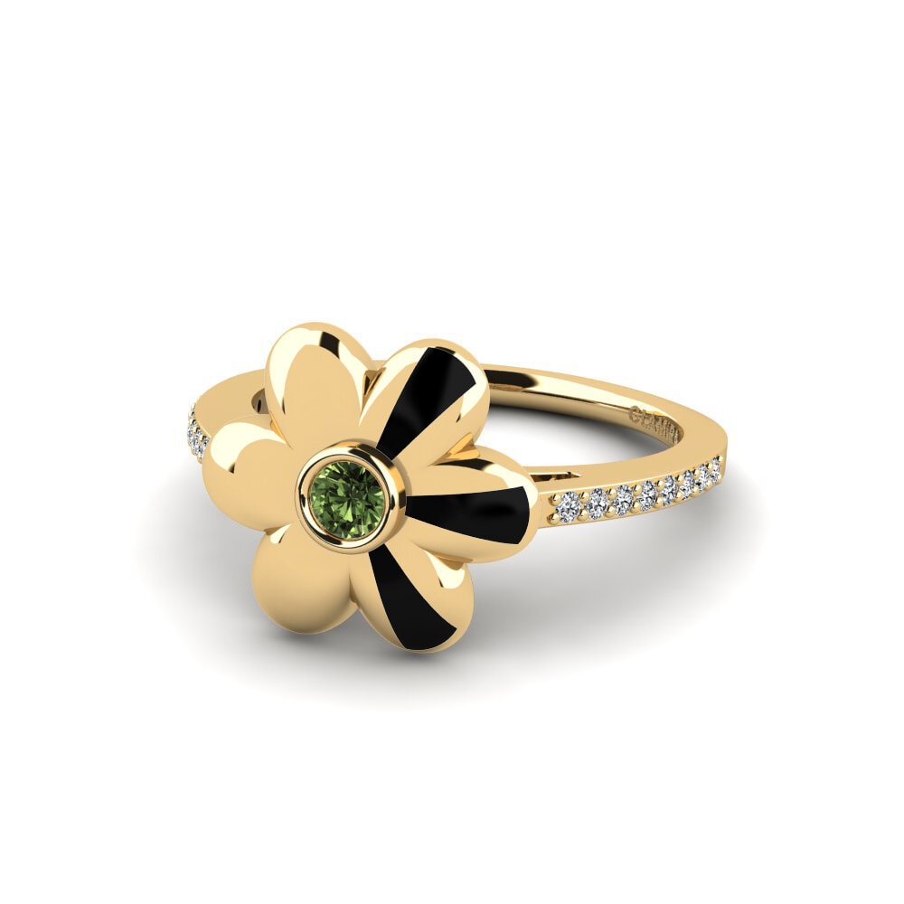 Safira Verde Anel Nilewo
