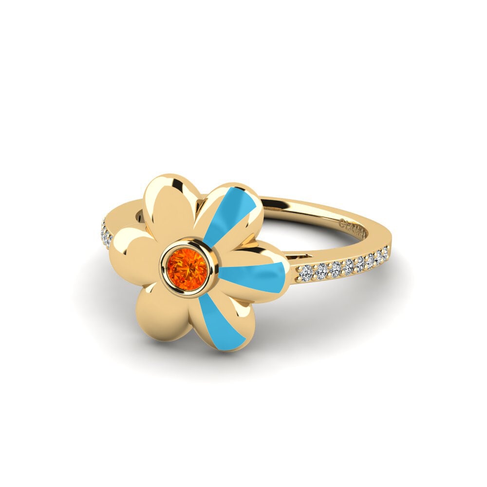 Orangefarbener Saphir Ring Nilewo