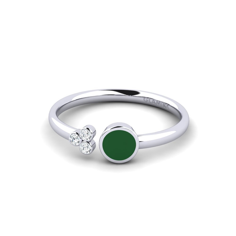 White Silver Ring Nther