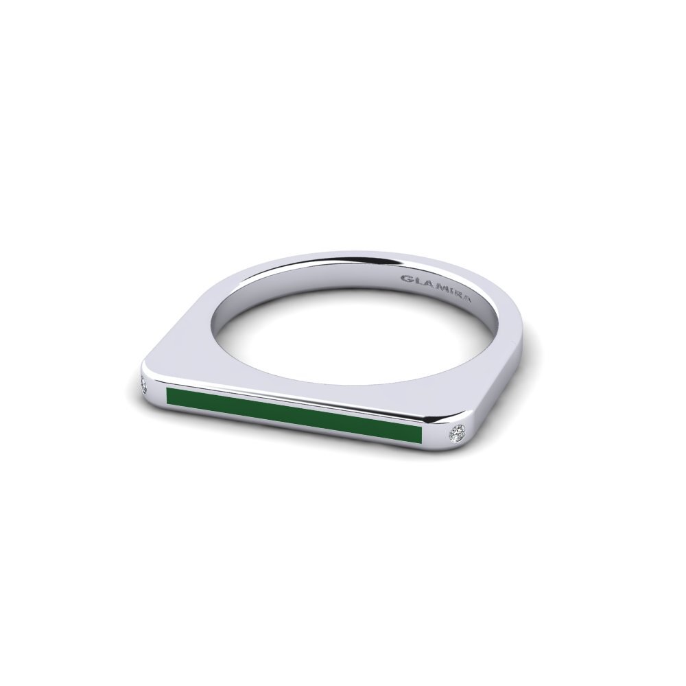 White Silver Ring Occoo