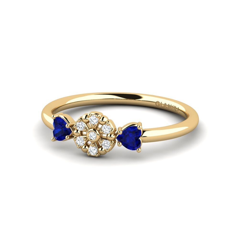 Corazón Zafiro Anillo Ositionsy