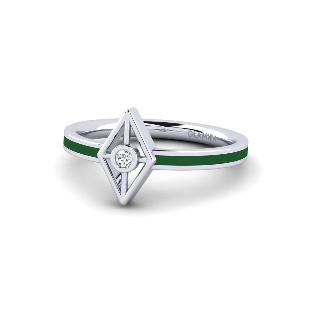 White Silver Ring Raptitav