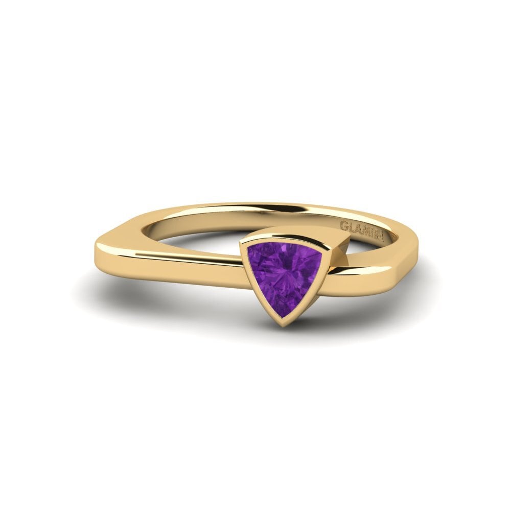 Trillion Amethyst Engagement Ring Togos