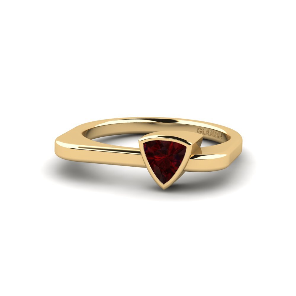Trillion Garnet Engagement Ring Togos