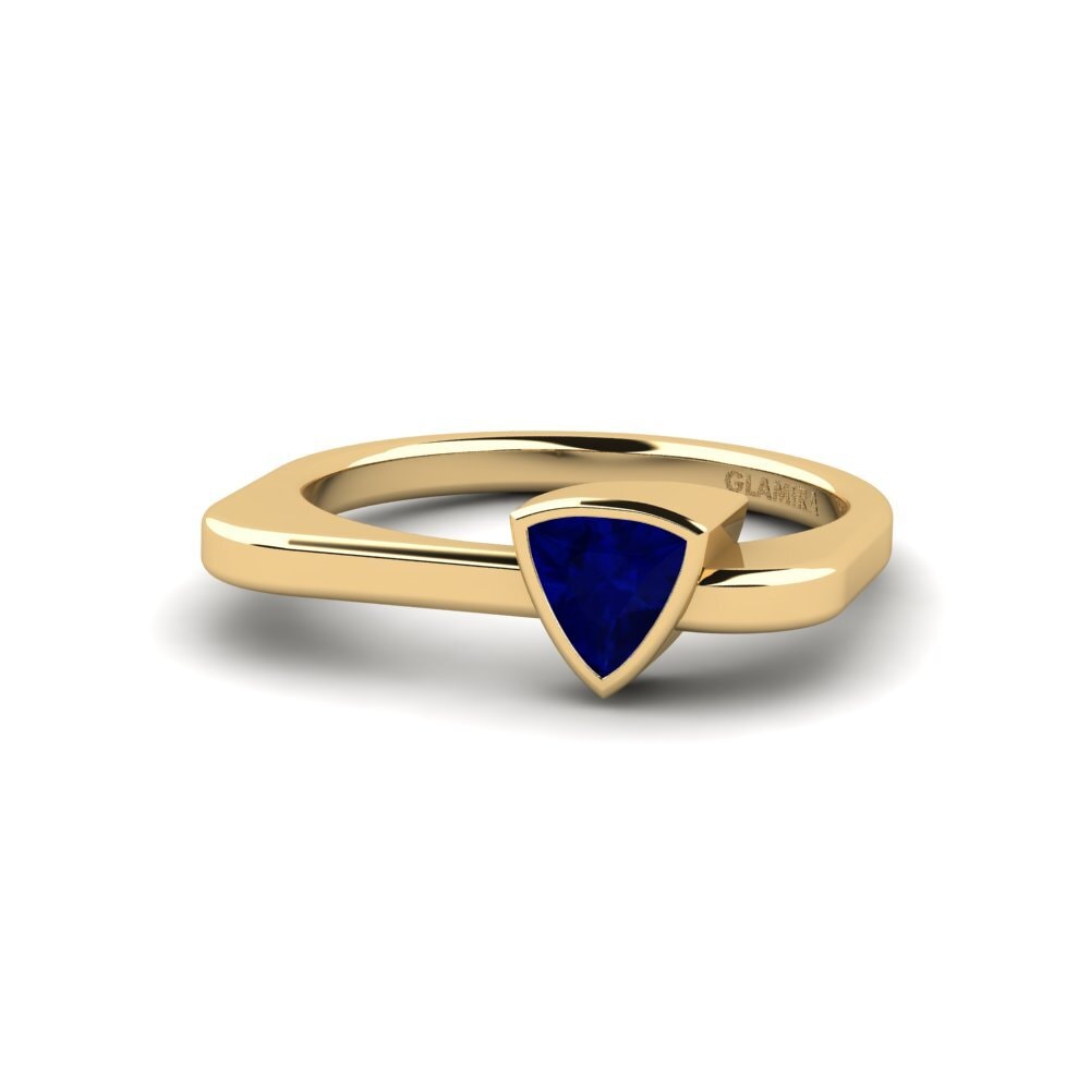 Trillion Sapphire Engagement Ring Togos