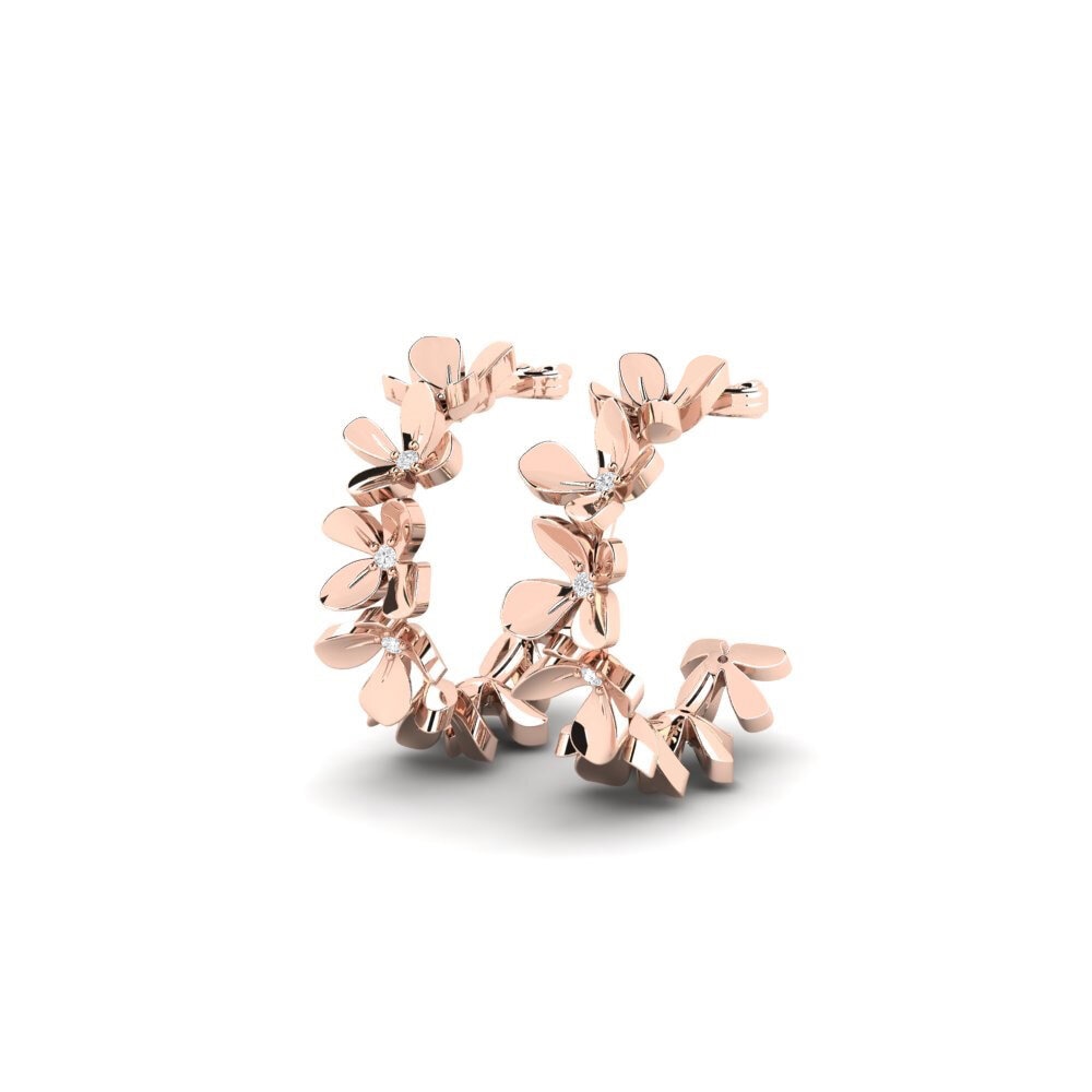 14k 玫瑰金 女士耳環 Bisceglie