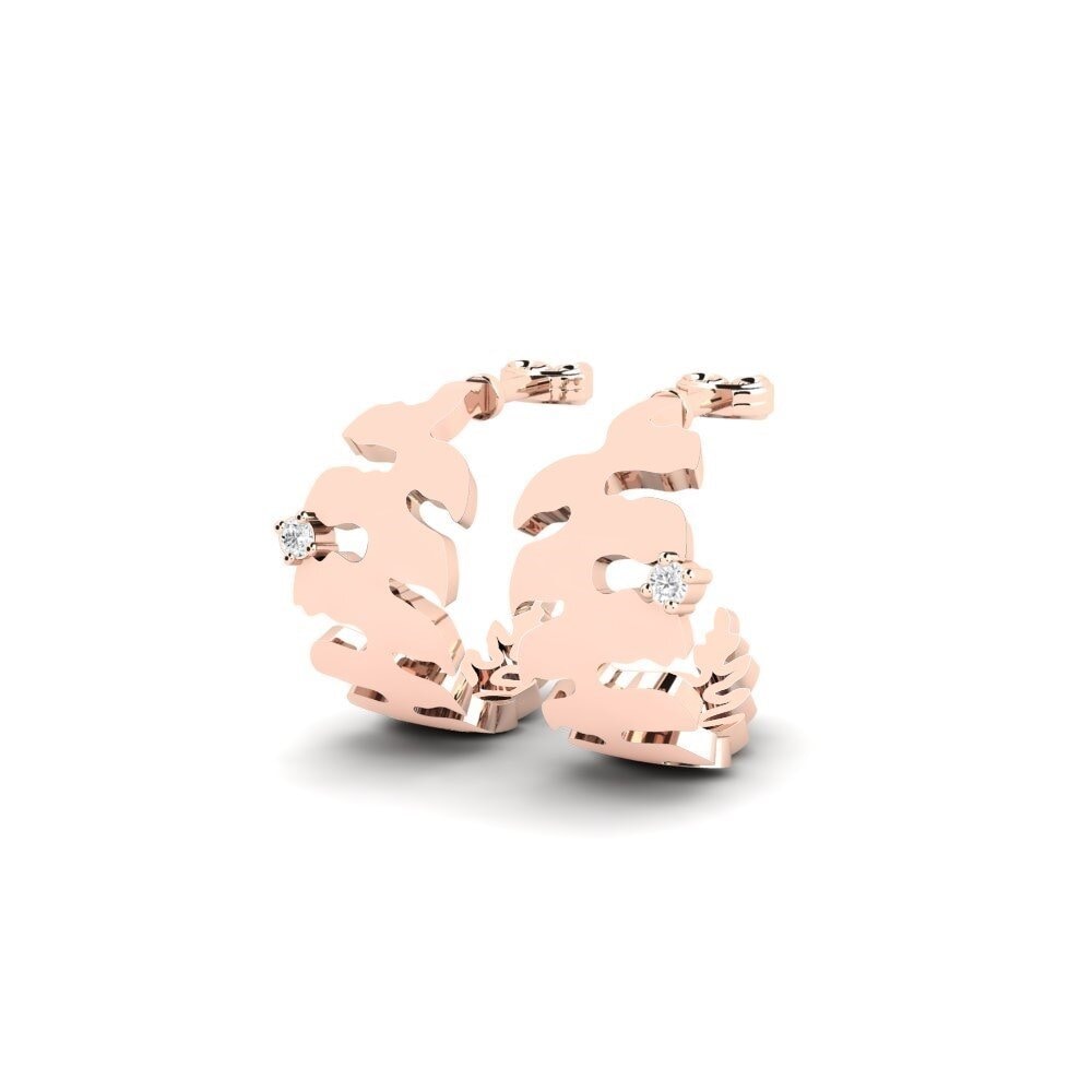 14k 玫瑰金 女士耳環 Carmognola