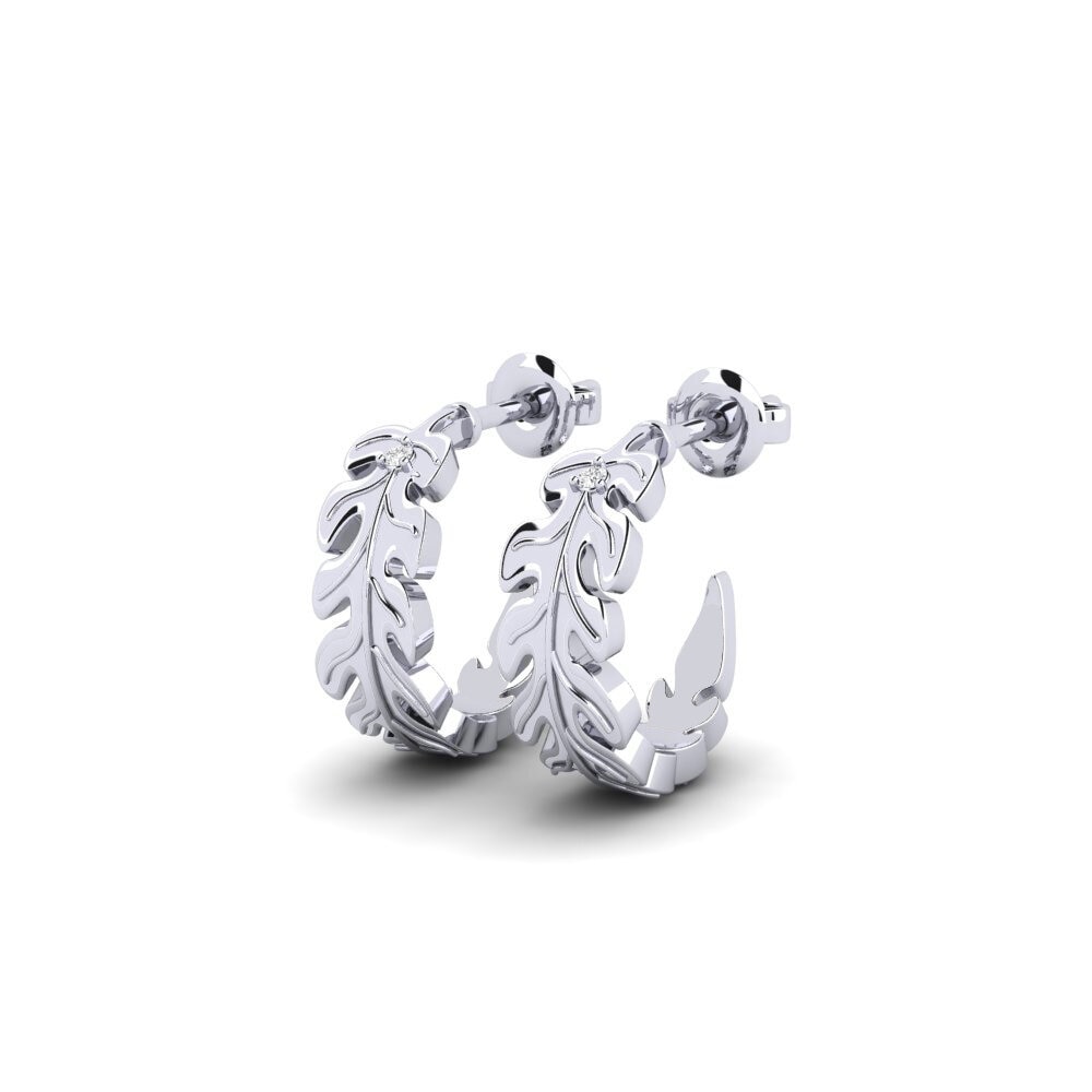 White Silver Women's Earring Classically