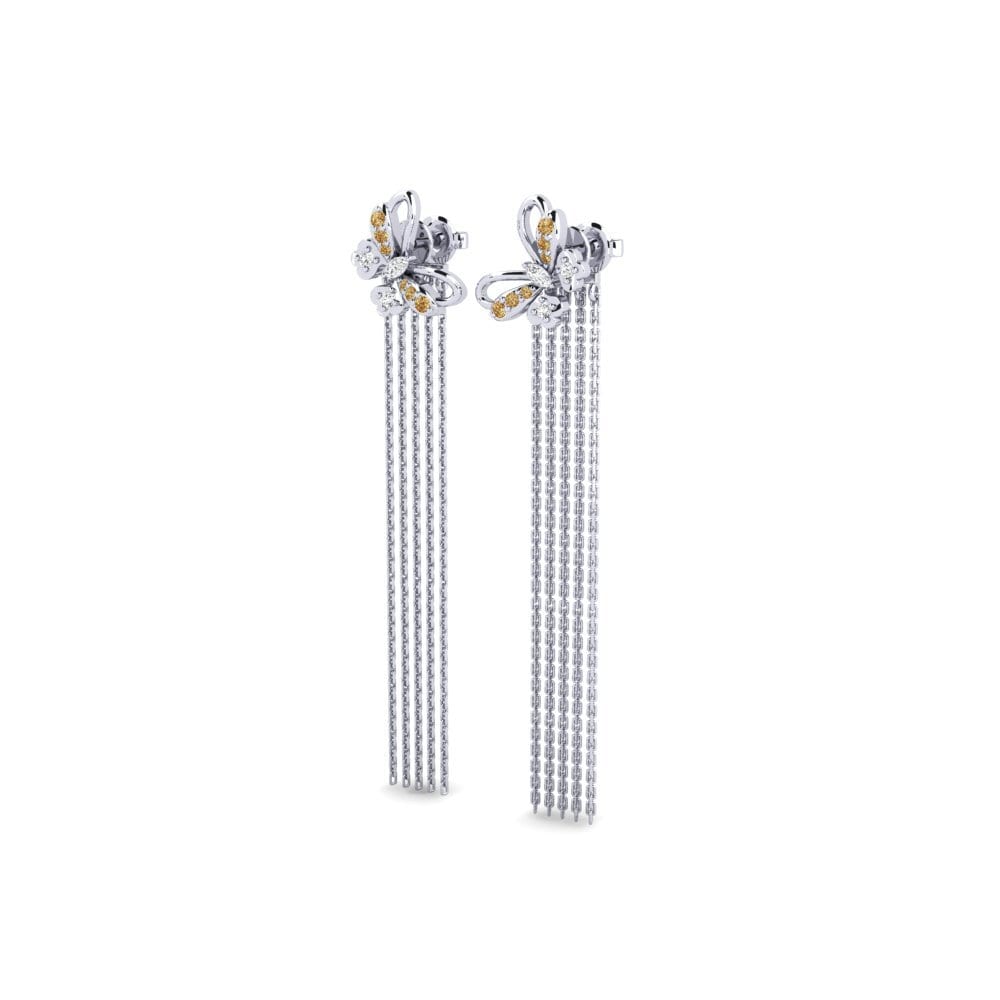 White Silver Women's Earring Galatea