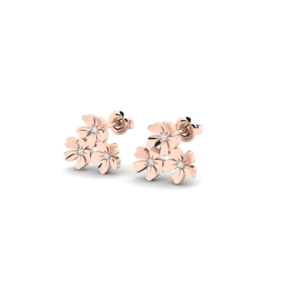 14k 玫瑰金 女士耳環 Giarre - A